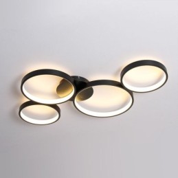 Plafonnier 7200LM 4 anneaux luminaire
