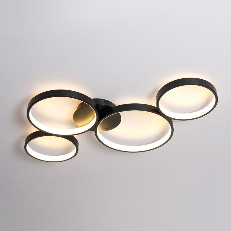 Plafonnier 7200LM 4 anneaux luminaire
