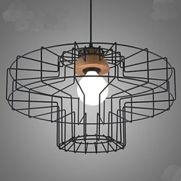 Lustre en fer à une tête Lustre rétro en maille