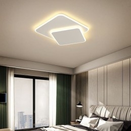 Plafonnier double carré encastré