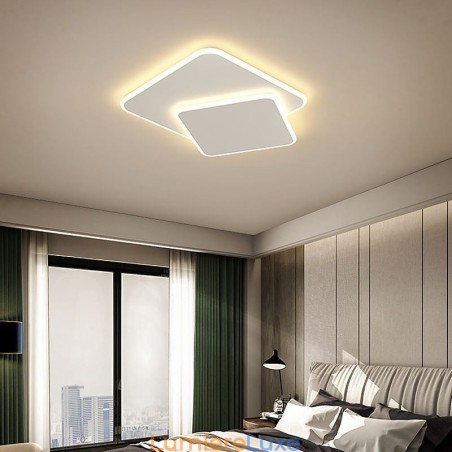 Plafonnier double carré encastré Plafonnier double carré encastré