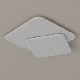 Plafonnier double carré encastré