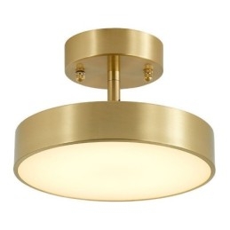 Mini plafonnier rond en cuivre doré