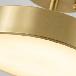 Mini plafonnier rond en cuivre doré