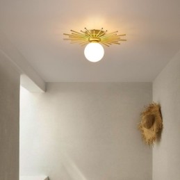 Plafonnier moderne à 1 lumière, forme globe, luminaire encastré