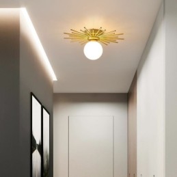 Plafonnier moderne à 1 lumière, forme globe, luminaire encastré