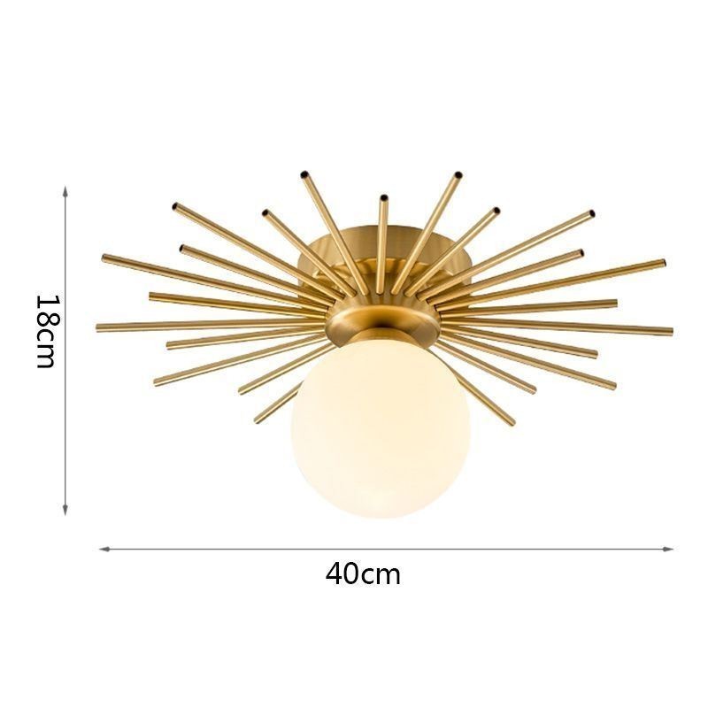 Plafonnier moderne à 1 lumière, forme globe, luminaire encastré
