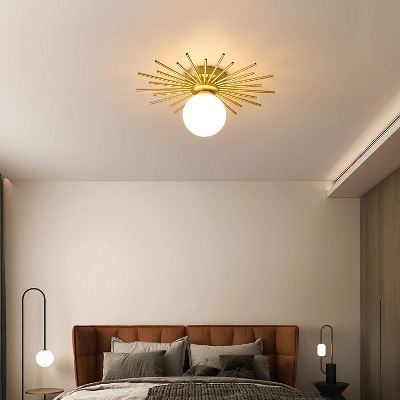 Plafonnier moderne à 1 lumière, forme globe, luminaire encastré