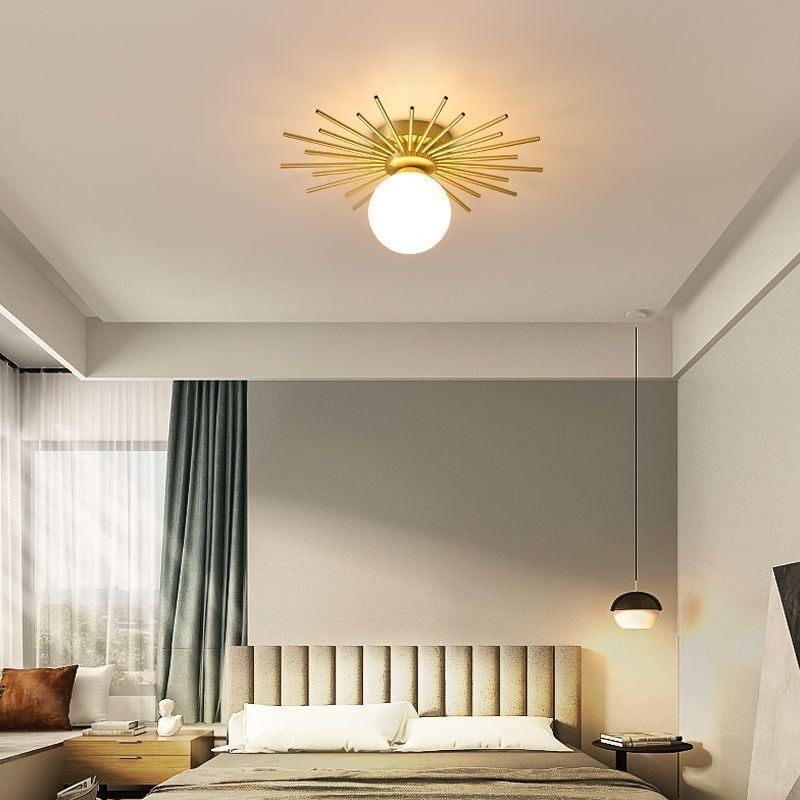 Plafonnier moderne à 1 lumière, forme globe, luminaire encastré