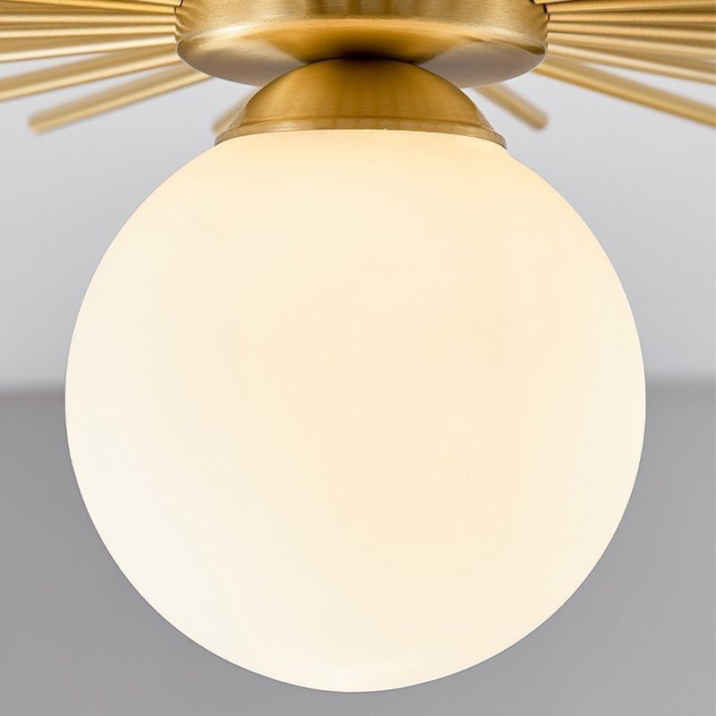 Plafonnier moderne à 1 lumière, forme globe, luminaire encastré