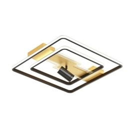 Plafonnier encastré géométrique en acrylique avec projecteur