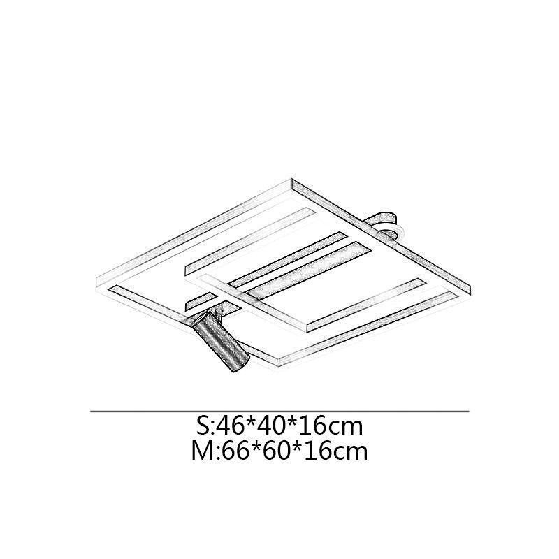 Plafonnier encastré en acrylique minimaliste avec projecteur