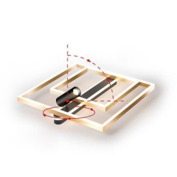 Plafonnier encastré en acrylique minimaliste avec projecteur