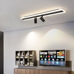 Plafonnier linéaire encastré en acrylique avec projecteur