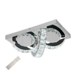 Plafonnier en cristal semi-encastré