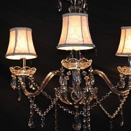 Lustre moderne splendide à 3 lumières avec bras en cristal