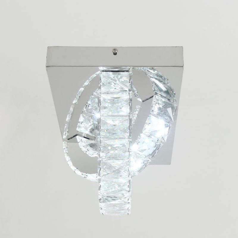 Plafonnier en cristal semi-encastré
