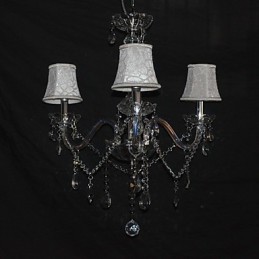 Lustre moderne splendide à 3 lumières avec bras en cristal