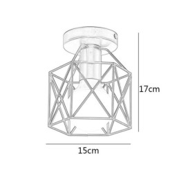 Plafonnier encastré à cage métallique