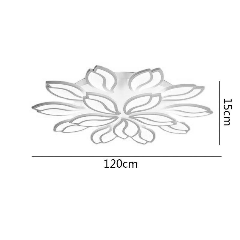 Plafonnier encastré en acrylique à motif de fleurs