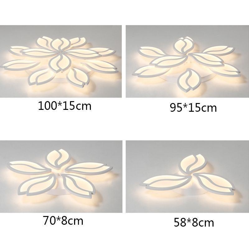 Plafonnier encastré en acrylique à motif de fleurs