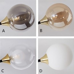 Plafonnier encastré en forme de haricot magique avec boule de verre