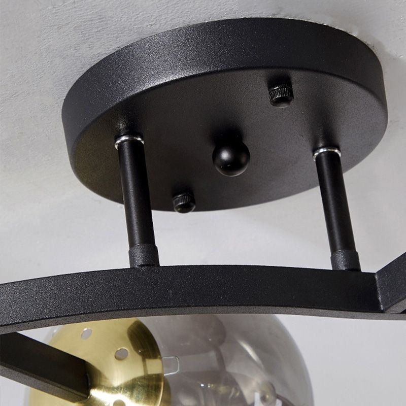 Plafonnier moderne minimaliste en forme de branche avec globe en verre