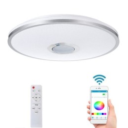 Plafonnier encastré coloré avec fonction de synchronisation du haut-parleur musical Bluetooth