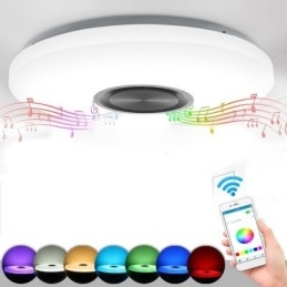 Lampe décorative encastrée avec télécommande et haut-parleur musical Bluetooth