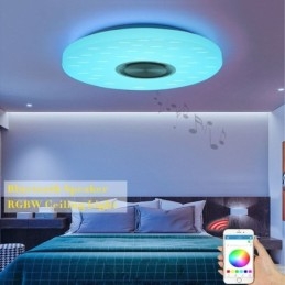 Lampe décorative encastrée avec télécommande et haut-parleur musical Bluetooth