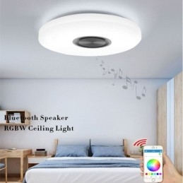 Lampe décorative encastrée avec télécommande et haut-parleur musical Bluetooth