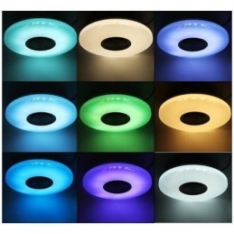 Lampe décorative encastrée avec télécommande et haut-parleur musical Bluetooth