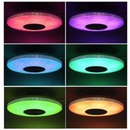 Plafonnier encastré, lampe décorative, télécommande par application, haut-parleur musical Bluetooth