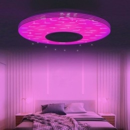 Plafonnier encastré, lampe décorative, télécommande par application, haut-parleur musical Bluetooth