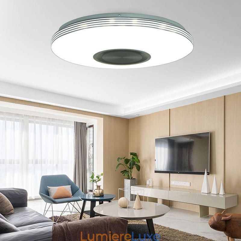 Plafonnier encastré, lampe décorative, télécommande par application, haut-parleur musical Bluetooth