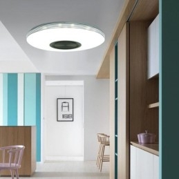 Plafonnier encastré, lampe décorative, télécommande par application, haut-parleur musical Bluetooth