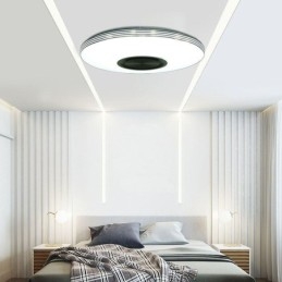Plafonnier encastré, lampe décorative, télécommande par application, haut-parleur musical Bluetooth