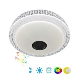 Plafonnier décoratif avec télécommande et application Bluetooth, haut-parleur musical encastré