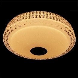 Plafonnier décoratif avec télécommande et application Bluetooth, haut-parleur musical encastré