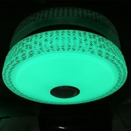 Plafonnier décoratif avec télécommande et application Bluetooth, haut-parleur musical encastré