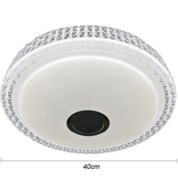 Plafonnier décoratif avec télécommande et application Bluetooth, haut-parleur musical encastré