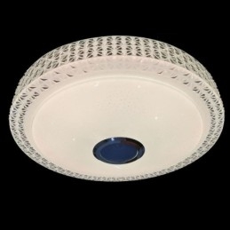 Plafonnier décoratif avec télécommande et application Bluetooth, haut-parleur musical encastré