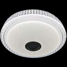 Plafonnier décoratif avec télécommande et application Bluetooth, haut-parleur musical encastré