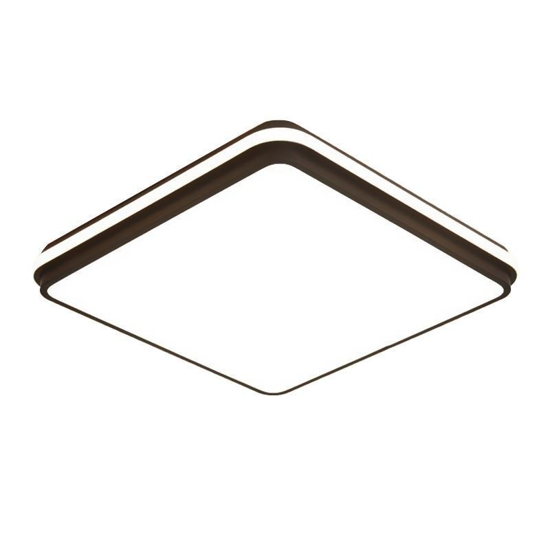 Plafonnier carré minimaliste à encastrer, éclairage acrylique moderne