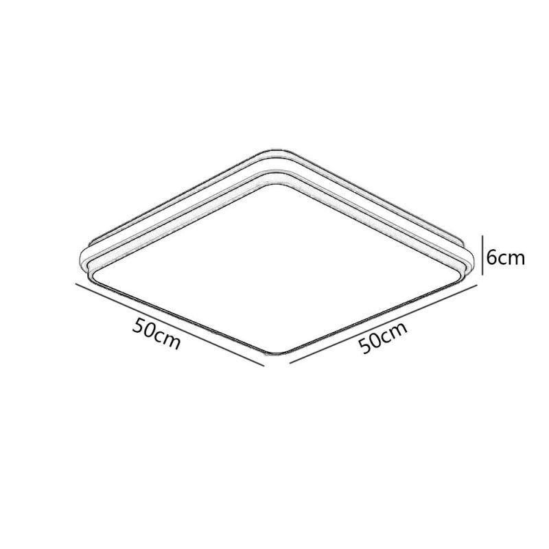 Plafonnier carré minimaliste à encastrer, éclairage acrylique moderne