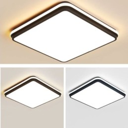 Plafonnier carré minimaliste à encastrer, éclairage acrylique moderne