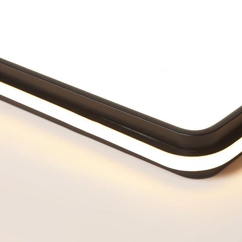 Plafonnier carré minimaliste à encastrer, éclairage acrylique moderne