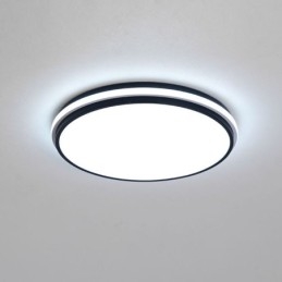 Plafonnier circulaire minimaliste à encastrer, éclairage acrylique moderne