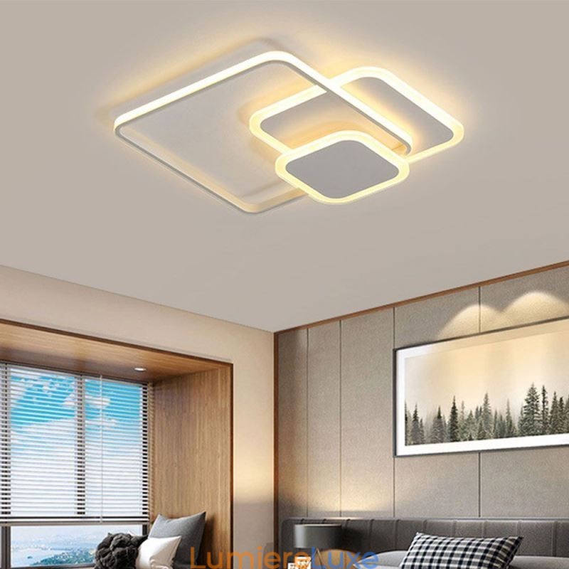 Plafonnier décoratif encastré à cadres carrés