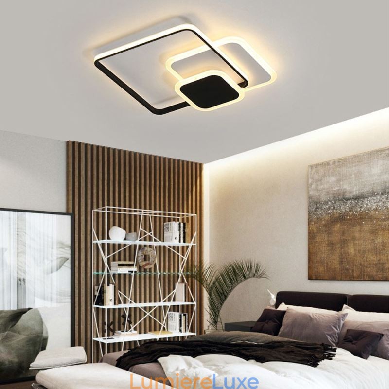 Plafonnier décoratif encastré à cadres carrés